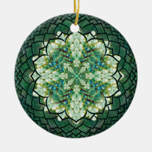 Abstracte groene Ivy Mandala Ornament