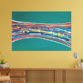 Abstracte groene kunst Hedendaags Canvas Afdruk (Insitu (Woonkamer))