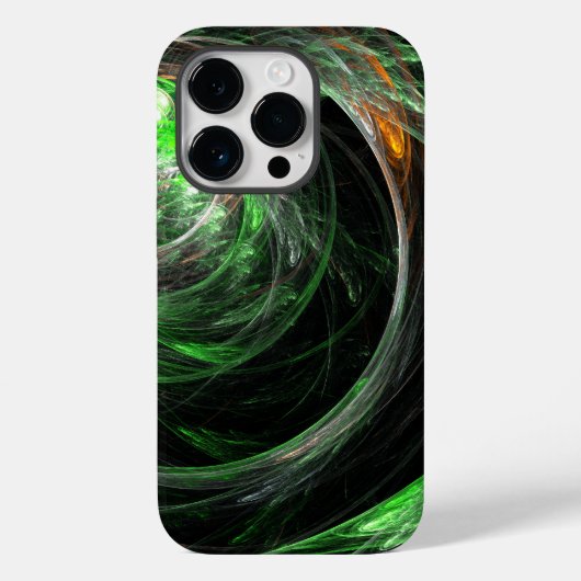 Abstracte groene kunst rond de wereld Case-Mate iPhone case (Achterkant)