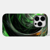 Abstracte groene kunst rond de wereld Case-Mate iPhone case (Achterkant (horizontaal))