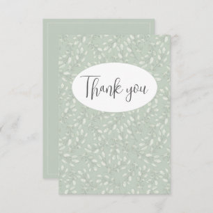 Abstracte groene lederen flat - Hartelijk dank Bedankkaart