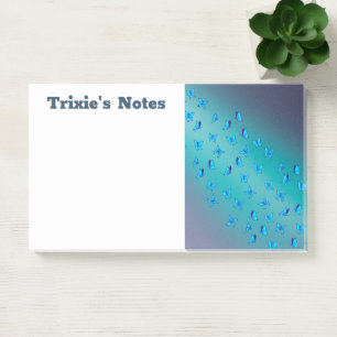 Abstracte groene maanstralen en vlinders post-it® notes