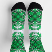 Abstracte groene mandala psychedelische vlinder sokken (Top)
