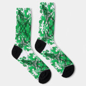 Abstracte groene mandala psychedelische vlinder sokken (Rechts)