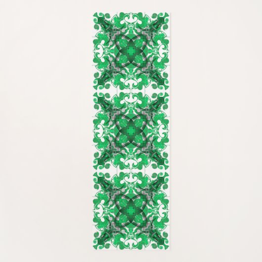 Abstracte groene mandala psychedelische vlinderdra yogamat (Voorkant)