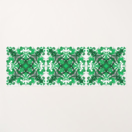 Abstracte groene mandala psychedelische vlinderdra yogamat (Voorkant (horizontaal))