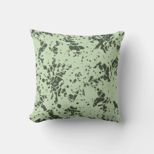 Abstracte Groene Marmer met Splashes van Verf Kussen