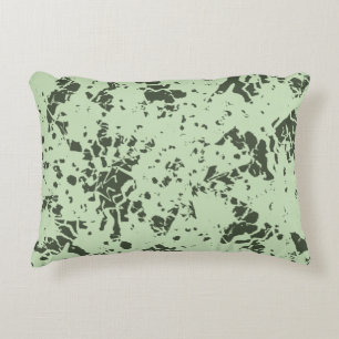 Abstracte groene marmer met verfspatten accent kussen