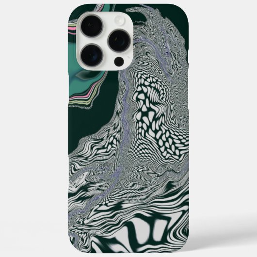 Abstracte Groene Marmeren Wervelkunst iPhone Case (Achterkant)