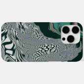 Abstracte Groene Marmeren Wervelkunst iPhone Case (Achterkant (horizontaal))