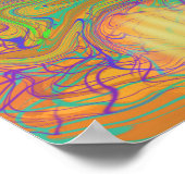 Abstracte groene muurkunst poster (Hoek)