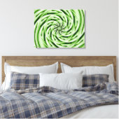 Abstracte groene schoorsteenschroot van eieren canvas afdruk (Insitu (Slaapkamer))