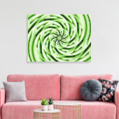 Abstracte groene schoorsteenschroot van eieren canvas afdruk (Insitu (Woonkamer))