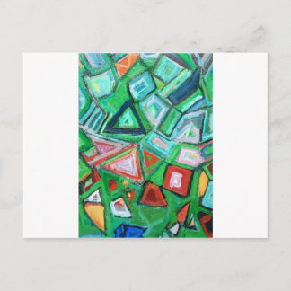 Abstracte groene Speelgoed (willekeurig patroonsch Briefkaart