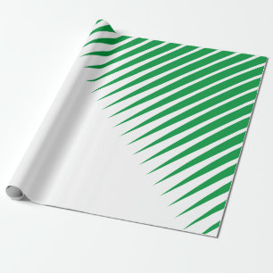 Abstracte groene spikes palmbladeren patronen wit cadeaupapier
