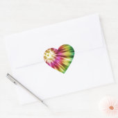 Abstracte Groene Tie Dye Hart Sticker (Envelop)