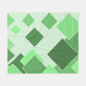 Abstracte groene tinten - vierkant patroon fleece deken (Voorkant (Horizontaal))