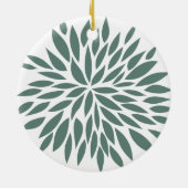 Abstracte groene ventilator keramisch ornament (Achterkant)