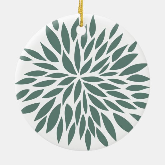 Abstracte groene ventilator keramisch ornament (Achterkant)