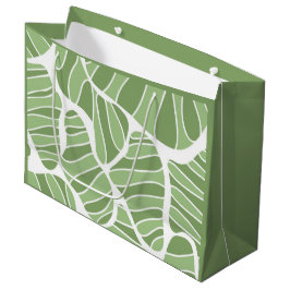 Abstracte groene vorm Gift Bag Groot Cadeauzakje