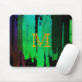 Abstracte groene Waterverf Splatter Art  Muismat (Met muis)