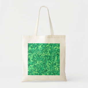 Abstracte groene wervelkolom tote bag
