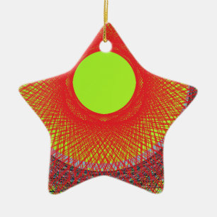 abstracte groene zon keramisch ornament