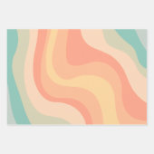  Abstracte Groovy Waves Bohemian Boho Art Inpakpapier Vel (Voorkant 2)