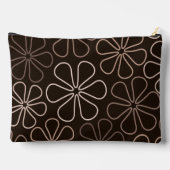 Abstracte grote bloemcontouren Browns & Creams Etui (Achterkant)
