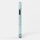 Abstracte grote bloemcontouren BWG + eendenei blau Case-Mate iPhone Case (Achterkant/rechts)