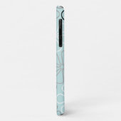Abstracte grote bloemcontouren BWG + eendenei blau Case-Mate iPhone Case (Achterkant/links)