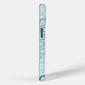 Abstracte grote bloemcontouren BWG + eendenei blau Case-Mate iPhone Case (Achterkant / Rechts)