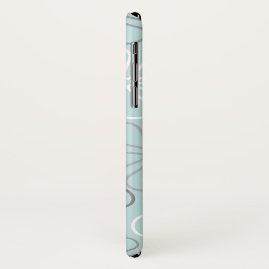 Abstracte grote bloemcontouren BWG + eendenei blau Case-Mate iPhone Case (Achterkant/links)