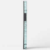Abstracte grote bloemcontouren BWG + eendenei blau Case-Mate iPhone Case (Achterkant / Rechts)
