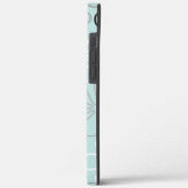 Abstracte grote bloemcontouren BWG + eendenei blau Case-Mate iPhone Case (Achterkant / Links)
