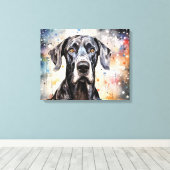 "Abstracte Grote Deen" Canvas Afdruk (Insitu (Houten vloer))