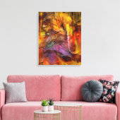 Abstracte grotschildering - rechthoekige canvas ku afdruk (Insitu (Woonkamer))