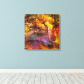 Abstracte grotschildering - Square Canvas Art (Insitu (Houten vloer))