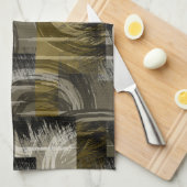 Abstracte grunge, monochroom bruin theedoek (Quarter Fold)