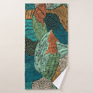 Abstracte Grunge: naadloos patroonontwerp. Badhanddoek