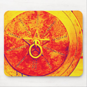 Abstracte Grunge Ring in Star-Muismat Muismat
