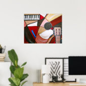 ABSTRACTE GUITAR POSTER (Thuiskantoor)