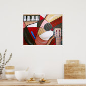 ABSTRACTE GUITAR POSTER (Keuken)