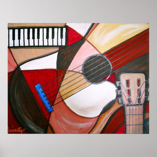 ABSTRACTE GUITAR POSTER (Voorkant)