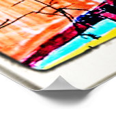 ABSTRACTE GUITARISTISCHE TEKENING POSTER (Hoek)