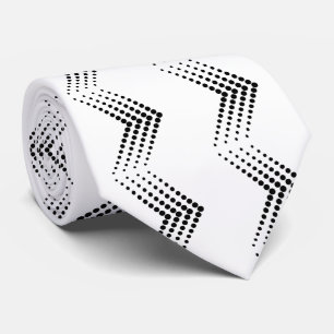 Abstracte halftoondubbelzigzag Chevron Stropdas