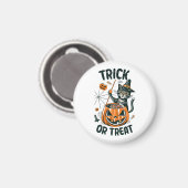 Abstracte Halloweenkat Magneet (Voorkant / Achterkant)
