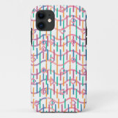 Abstracte halve cirkels model op fusiepatroon Case-Mate iPhone case (Achterkant)
