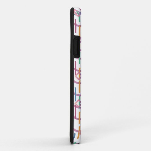 Abstracte halve cirkels model op fusiepatroon Case-Mate iPhone case (Achterkant/rechts)