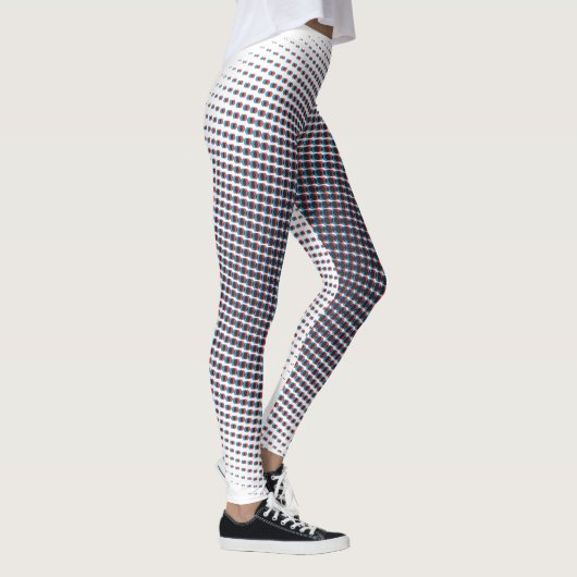 Abstracte halve toon pulserende cirkel leggings (Rechts)